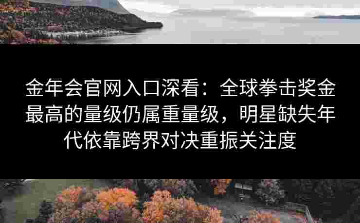 金年会官网入口深看：全球拳击奖金最高的量级仍属重量级，明星缺失年代依靠跨界对决重振关注度